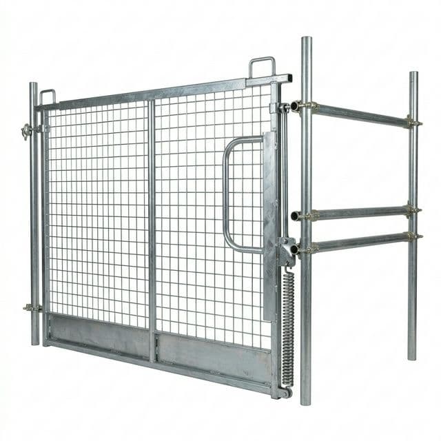 Loading bay gate visual for related safety and access hardware