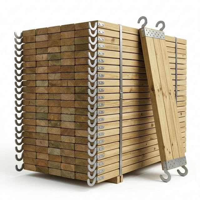 Scaffold board bundles used to represent packing density