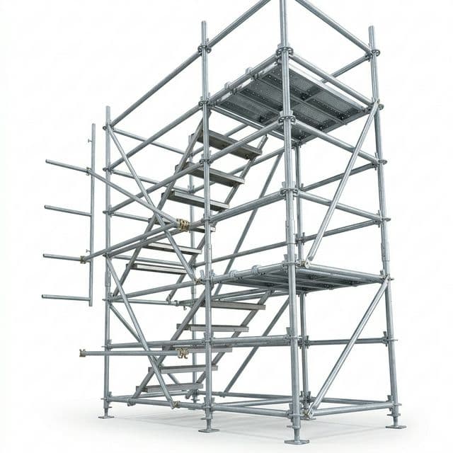 Ringlock scaffolding visual used to represent mixed system loading